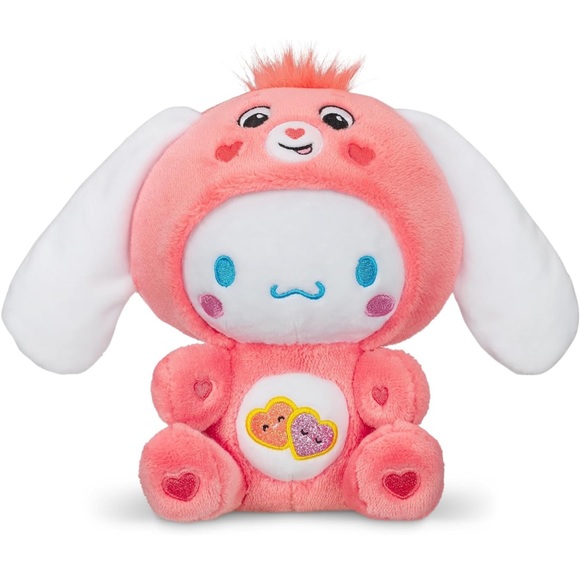 Care Bears Other - Cinnamoroll Dressed As Love-a-Lot Bear 9"FunSize Plush,Pink Soft,Huggabl…